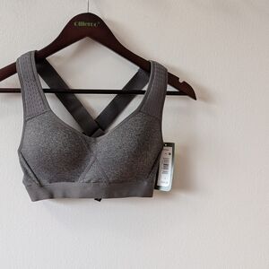 MTA Sport Charcoal Crossback Support Sports Bra